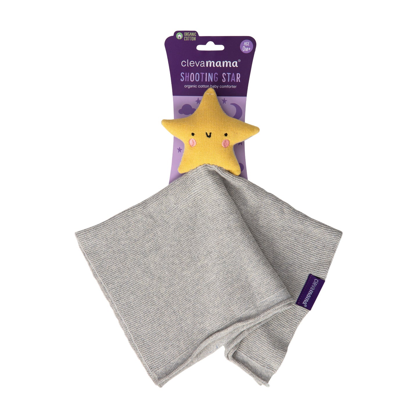 Mantita Algodón Orgánico con Estrella Clevamama - GRIS