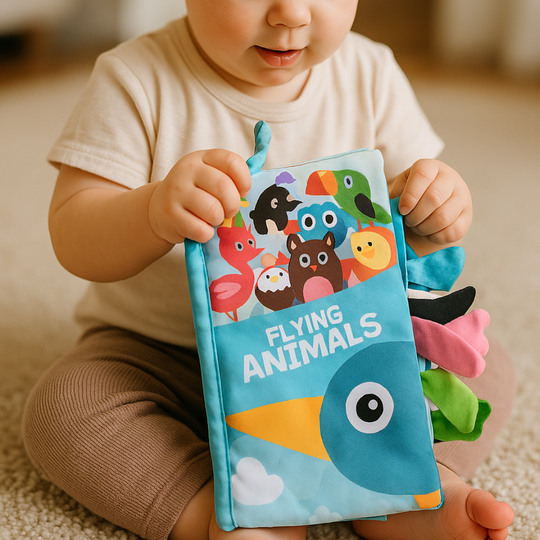 Libro de tela interactivo de animales