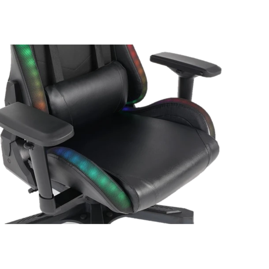 Silla Gamer con luces Led - Base Metálica
