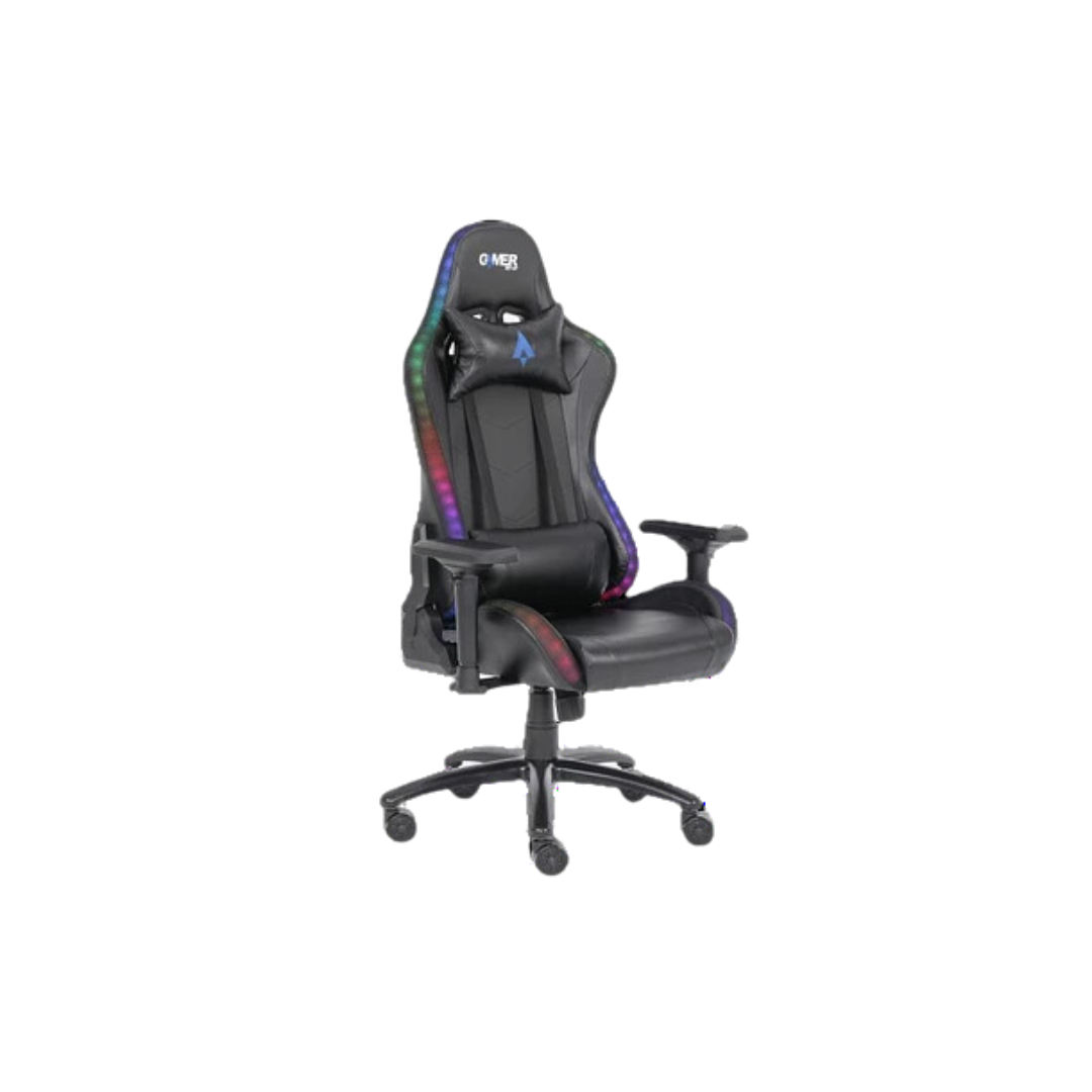 Silla Gamer con luces Led - Base Metálica