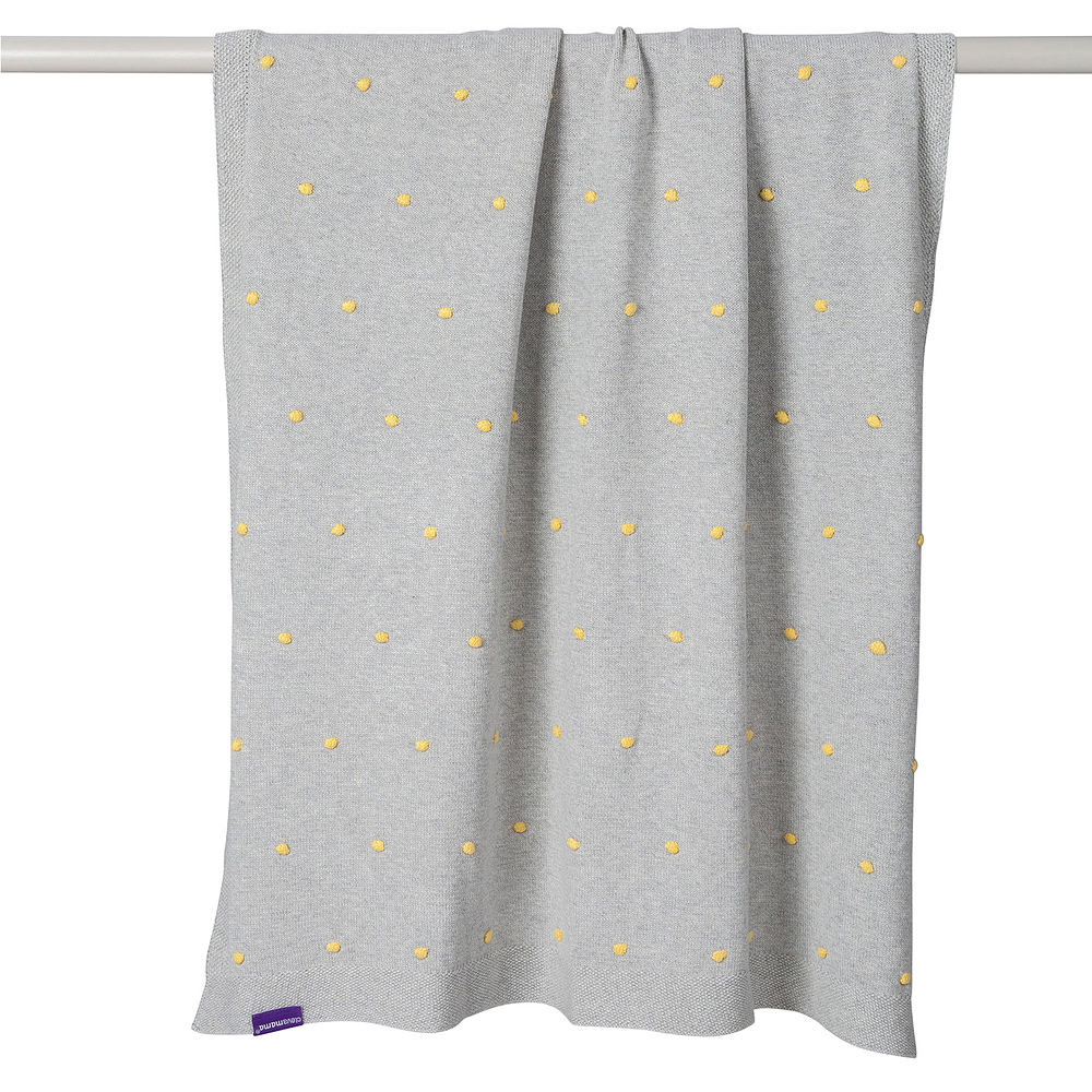 Frazada Algodón Orgánico con Pompones - 80x100cm | 3 colores