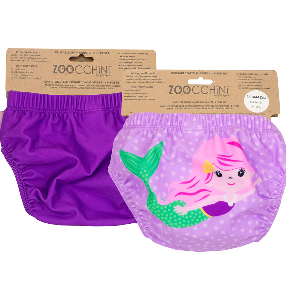 Pack 2 Traje de Baño con Pañal Zoocchini SIRENA (24-36M)