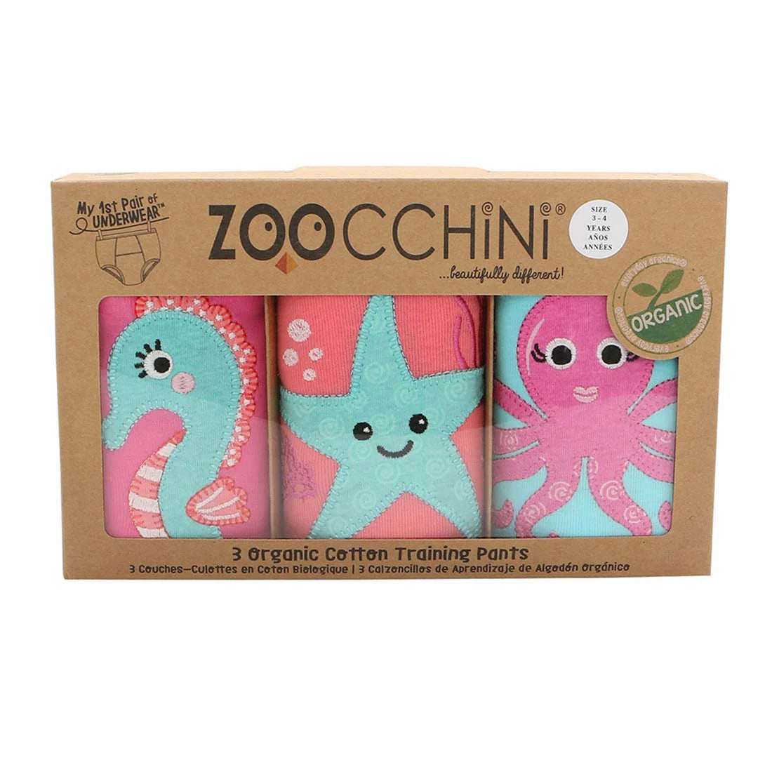 Pack 3 Calzones Entrenamiento Zoocchini OCÉANO (24-36M)
