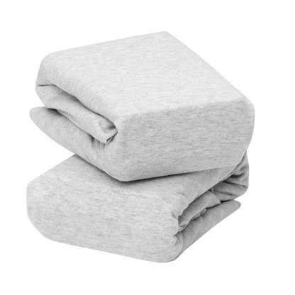 Pack 2 Sábanas Bajeras Algodón Clevamama 72 x 140 x 17 cm GRIS