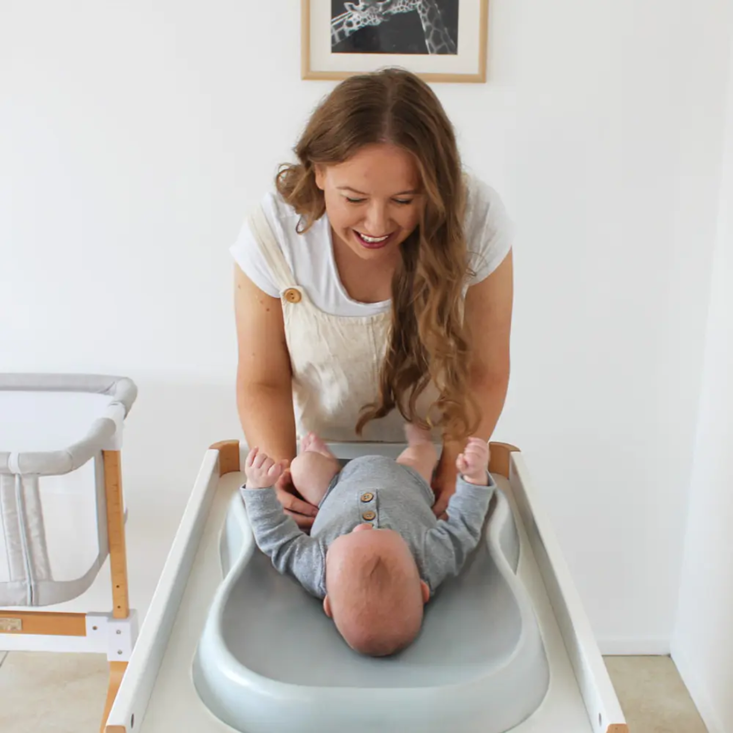 Mudador Premium Poliuretano Gris Babyhood