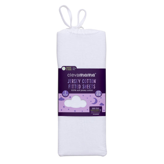 Pack 2 Sábanas Bajeras Algodón Clevamama 72x140x17 cm BLANCO