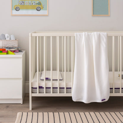 Manta Waffle Algodón Clevamama 120x140 - BLANCO