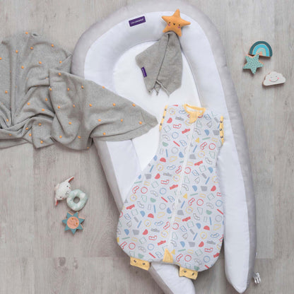 Mantita Algodón Orgánico con Estrella  Clevamama - GRIS