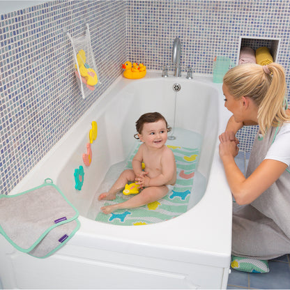 Juguetes de Baño con Malla Organizadora (10 piezas) Clevamama