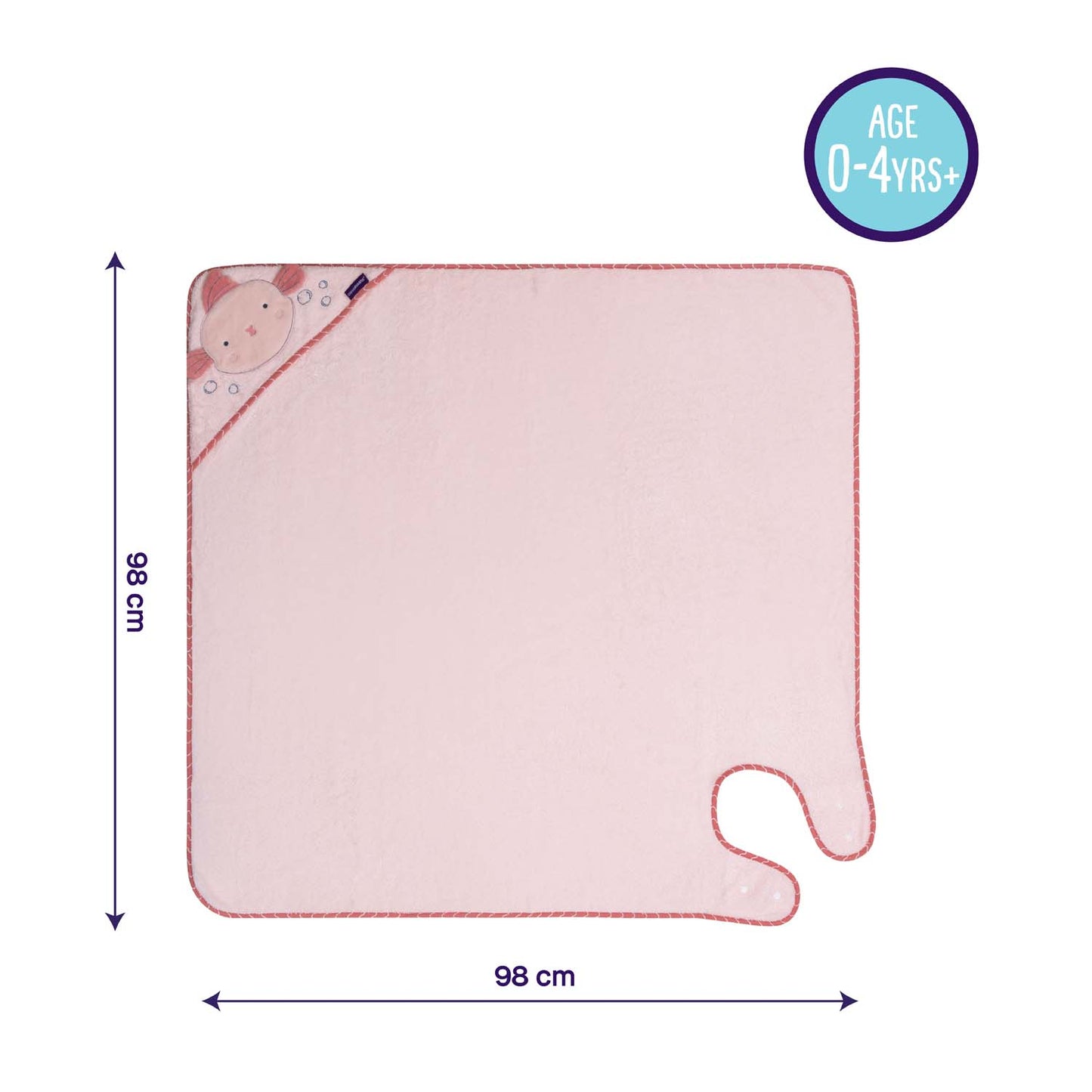 Toalla Delantal Bambú Clevamama Rosa