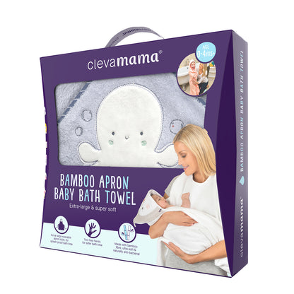 Toalla Delantal Bambú Clevamama Celeste