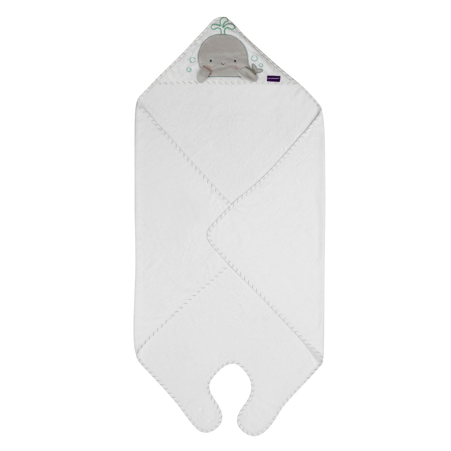 Toalla Delantal Bambú Clevamama Blanco