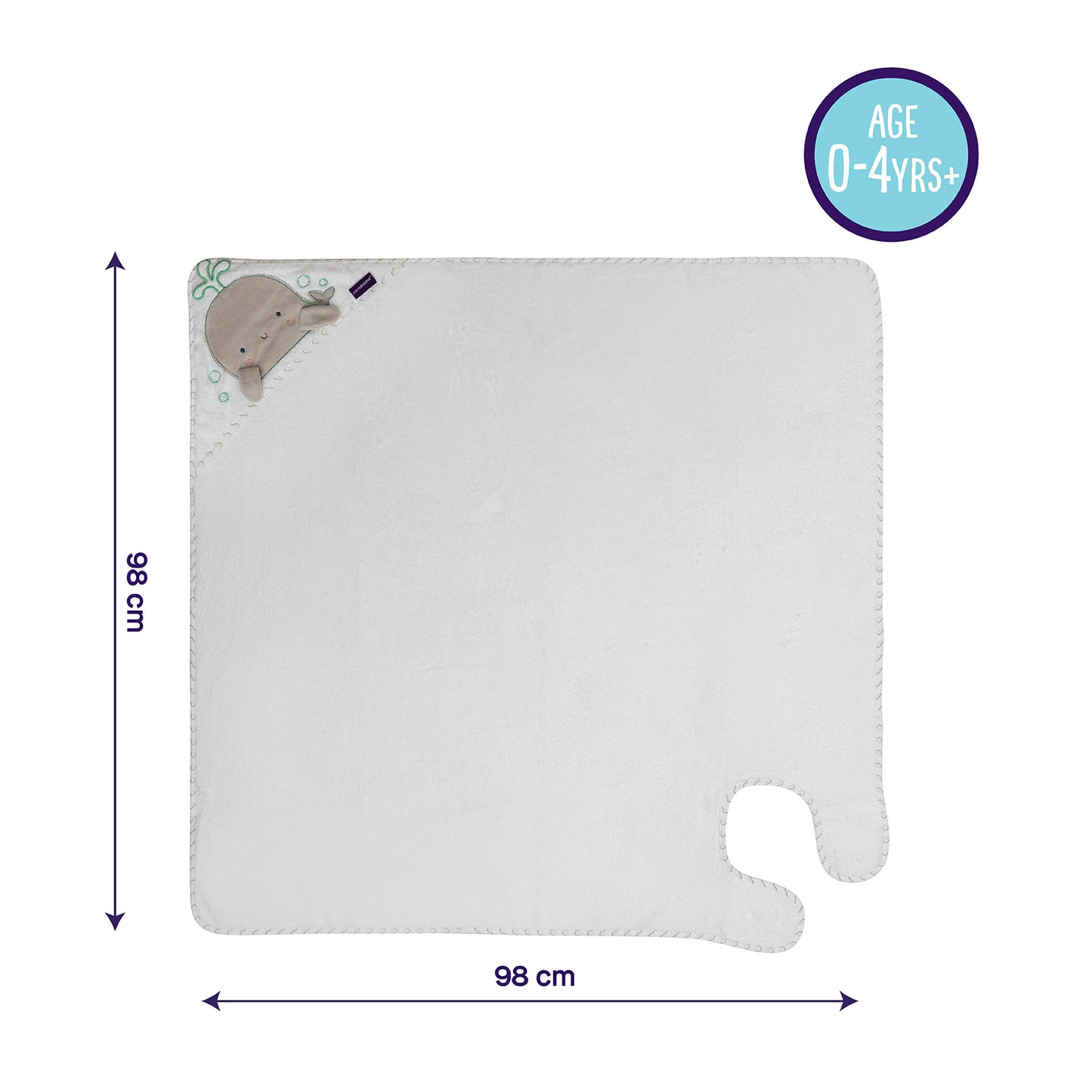 Toalla Delantal Bambú Clevamama Blanco