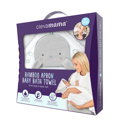 Toalla Delantal Bambú Clevamama Blanco