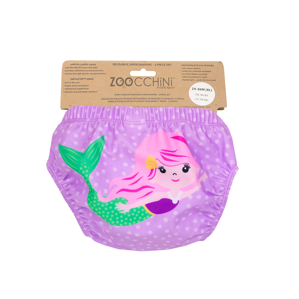 Pack 2 Traje de Baño con Pañal Zoocchini SIRENA (24-36M)