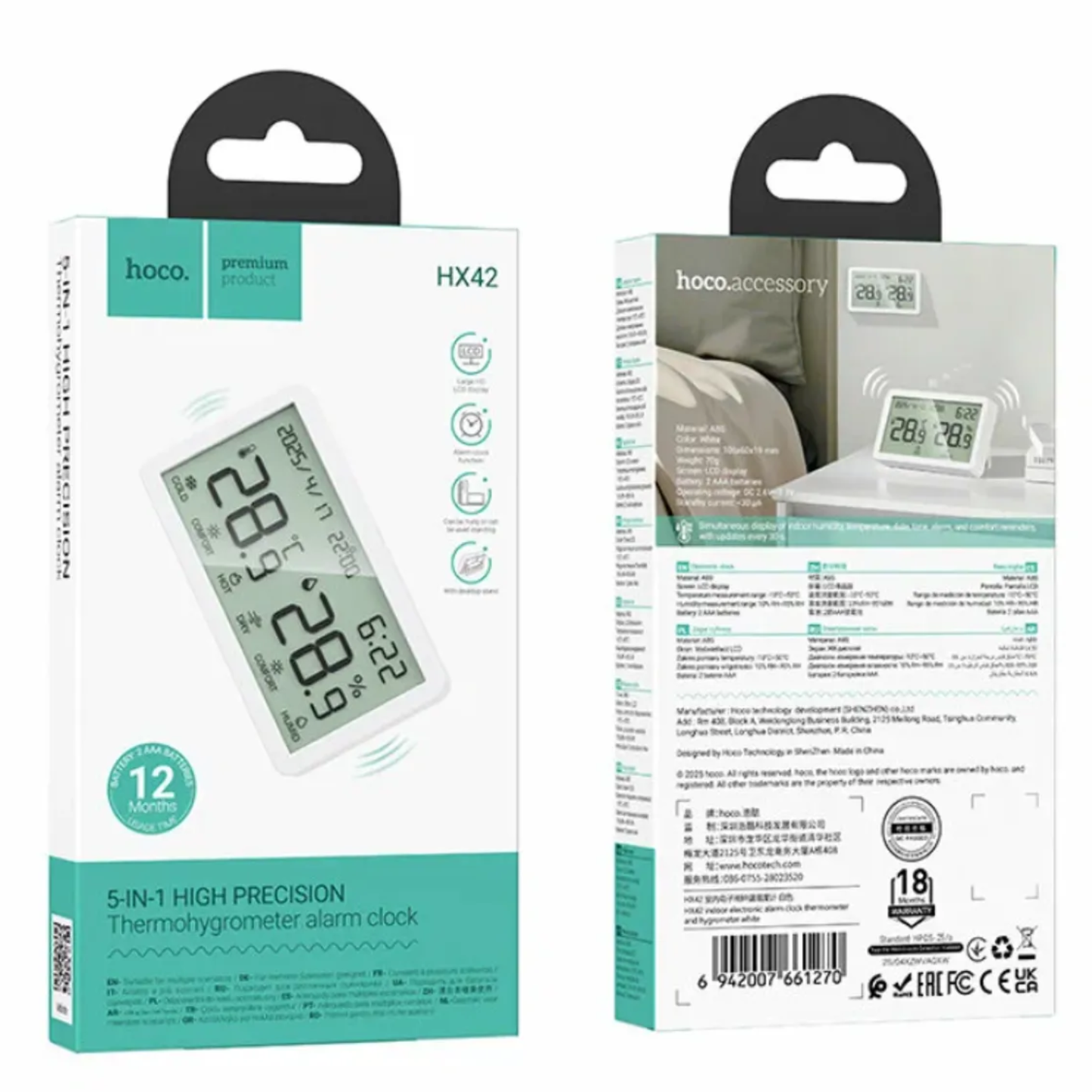 Termómetro e Higrómetro para Habitación del Bebé