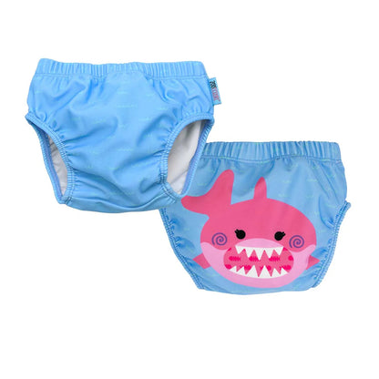 Pack 2 Traje de Baño con Pañal Zoocchini TIBURÓN ROSA (6-12M)