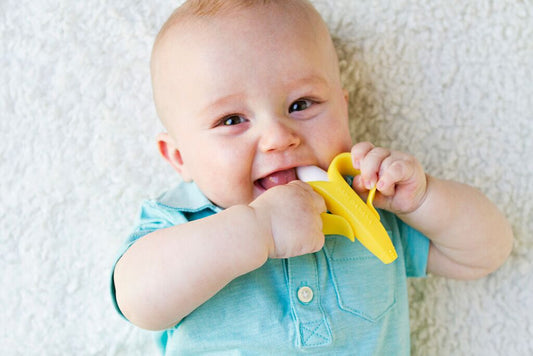 Baby Banana Teeth Teeth - Masajeador Con Cepillo Amarillo