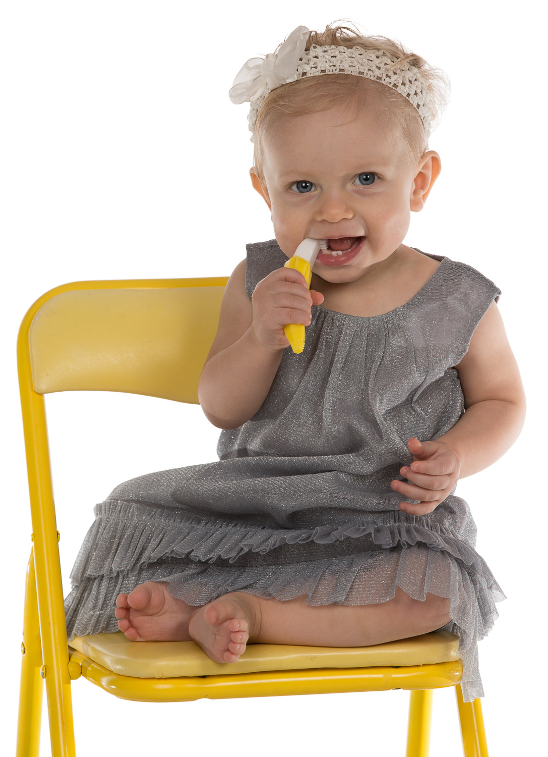 Baby Banana Teeth Teeth - Masajeador Con Cepillo Amarillo