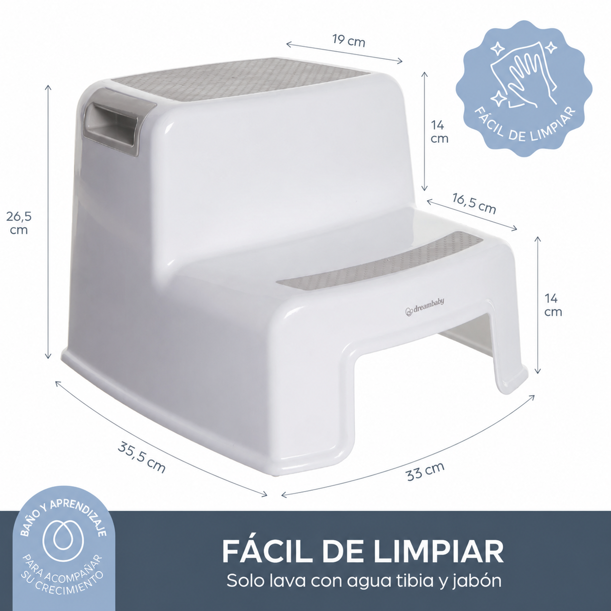 Banquito de 2 Escalones Antideslizante